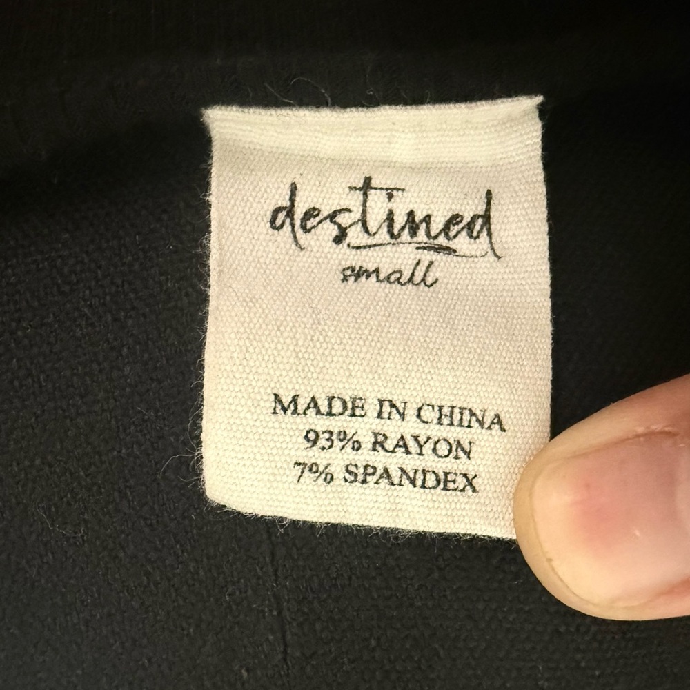 Destined Black Ribbed Tank Top - Picture 3 of 3